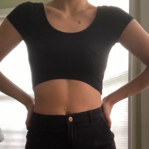Black crop top